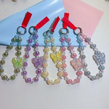 新款亚克力蝴蝶结手机链手工串珠ins个性高货成品挂饰女生礼品