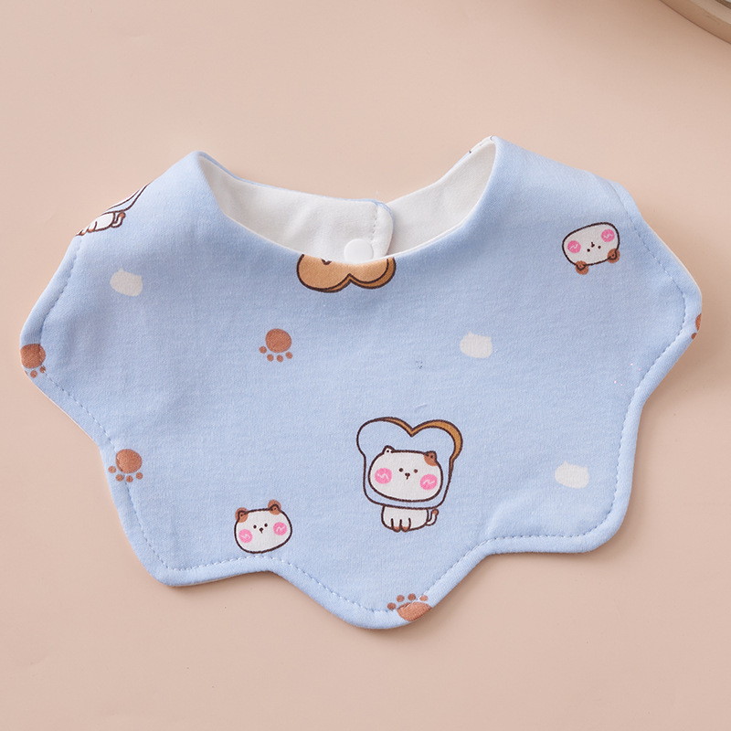 파란 고양이 [큰 꽃잎 턱받이]