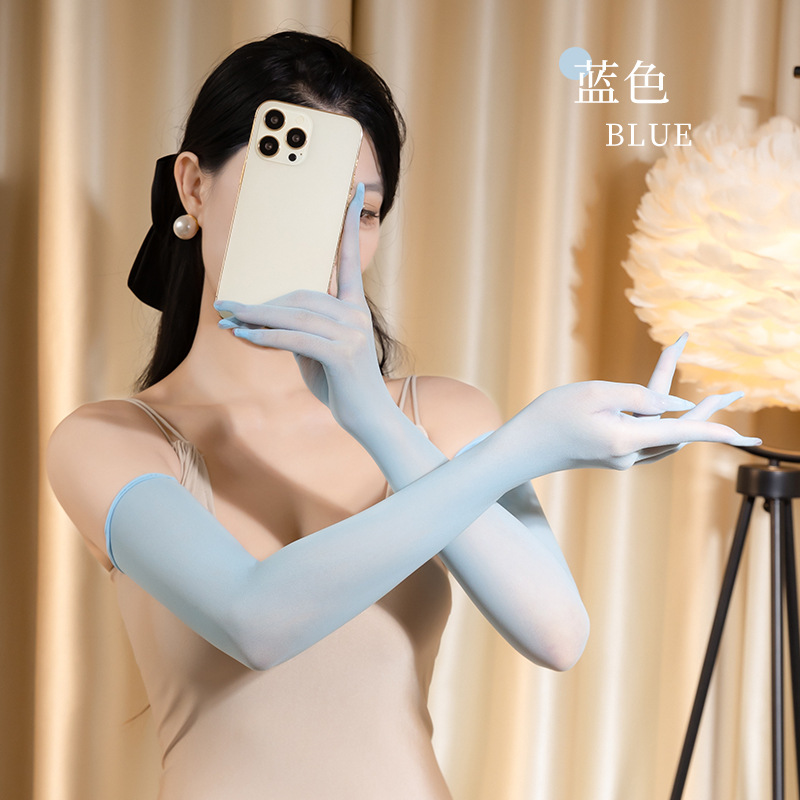 3d超薄シームレス手袋趣味5本指ストッキングセクシー分指黒糸腕カバー長袖日焼け止め花嫁ウェディングドレス