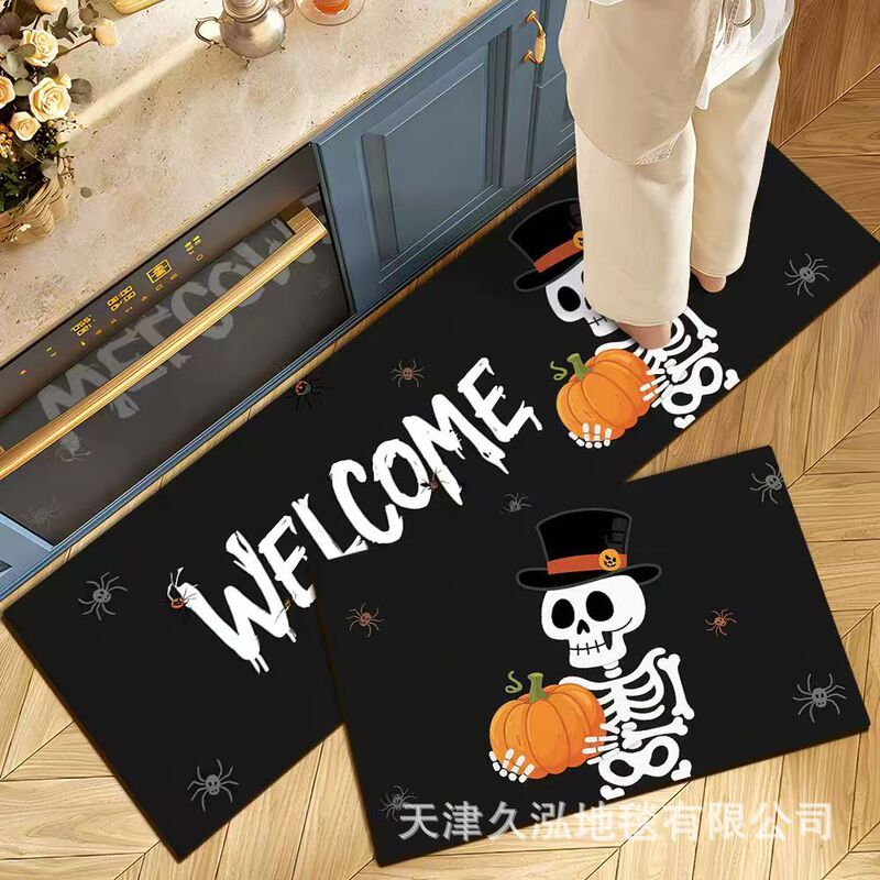 跨境万圣节恶搞厨房硅藻泥地垫易打理耐磨防滑速干吸水垫厂家直供|undefined