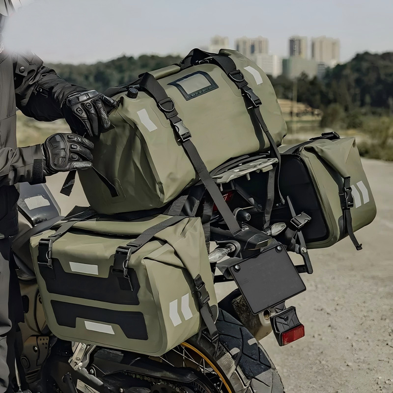 Motorcycle Side Bag Motorcycle Equipment Long-distance Motorcycle Travel Bag Pack Knight Helmet Bag Rear Seat Car Tail Bag Waterproof