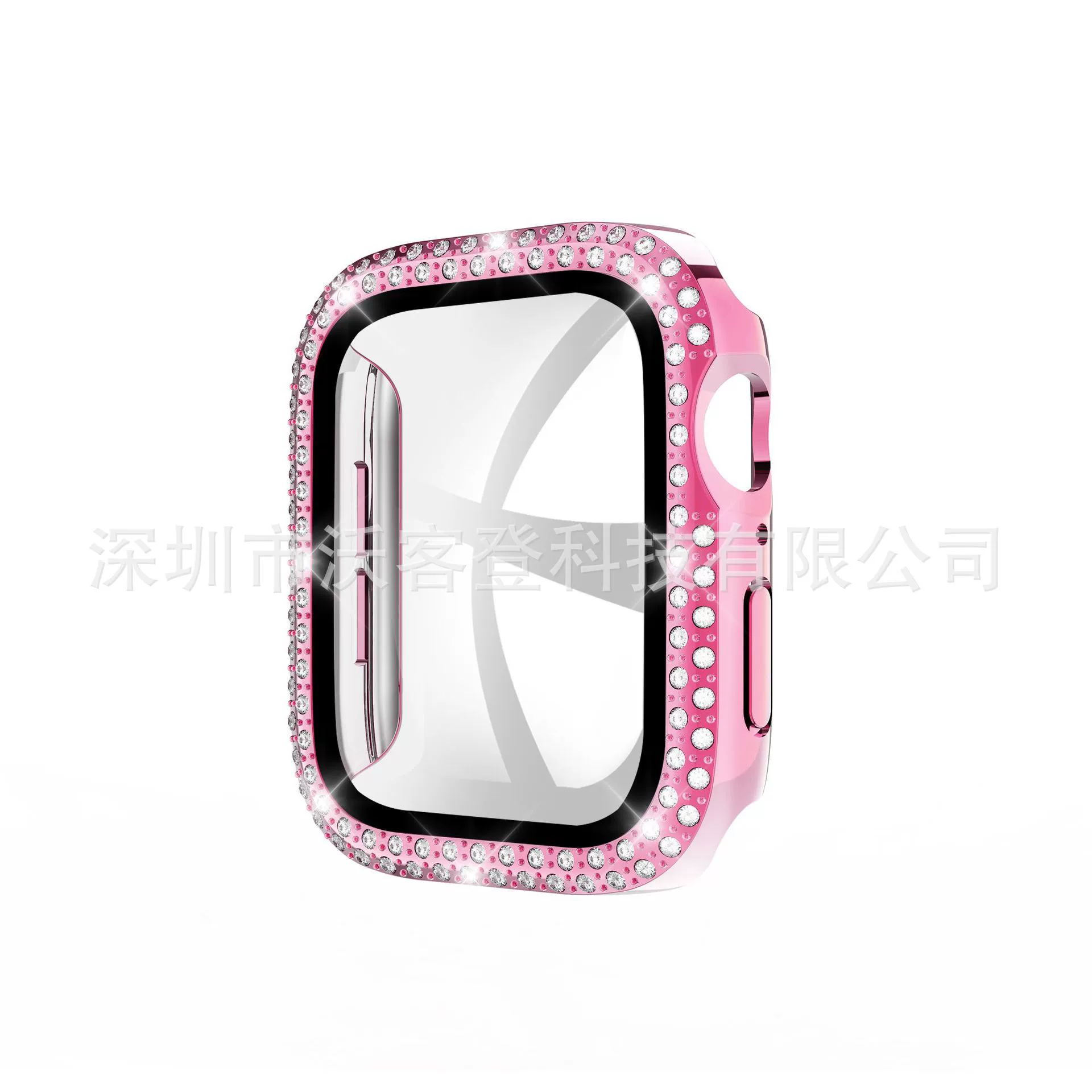 Suitable for Apple Double Diamond Frame Steel Case PC case PC case Apple Watch8/SE/7/6/5/4/32