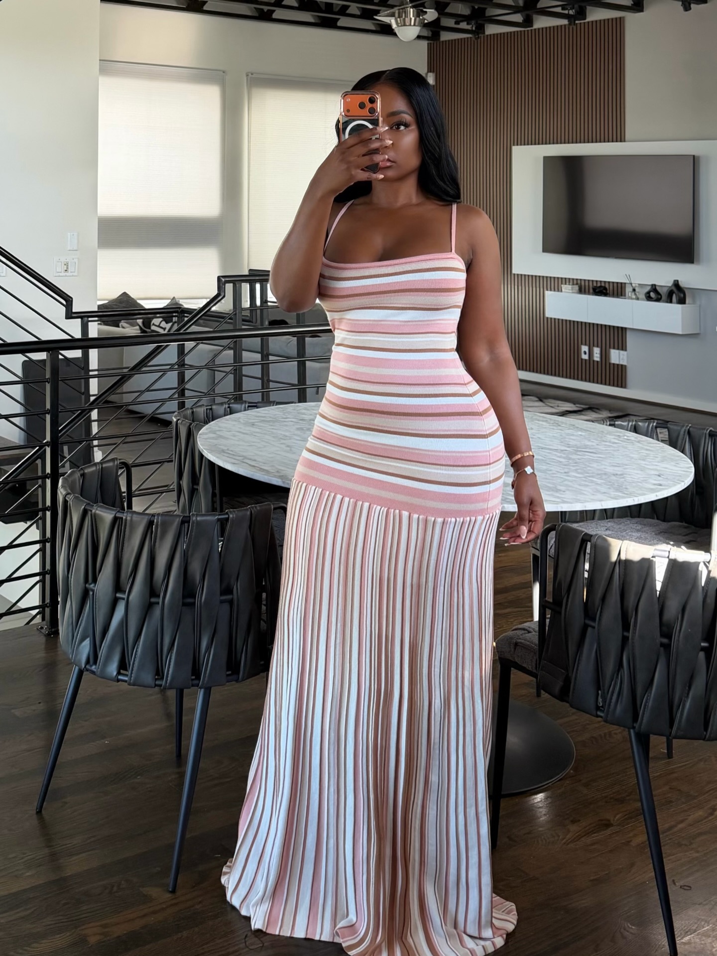 Summer New Style Striped Camisole Dress Fresh American Clothing For Women In Stock_ecoleips.com
