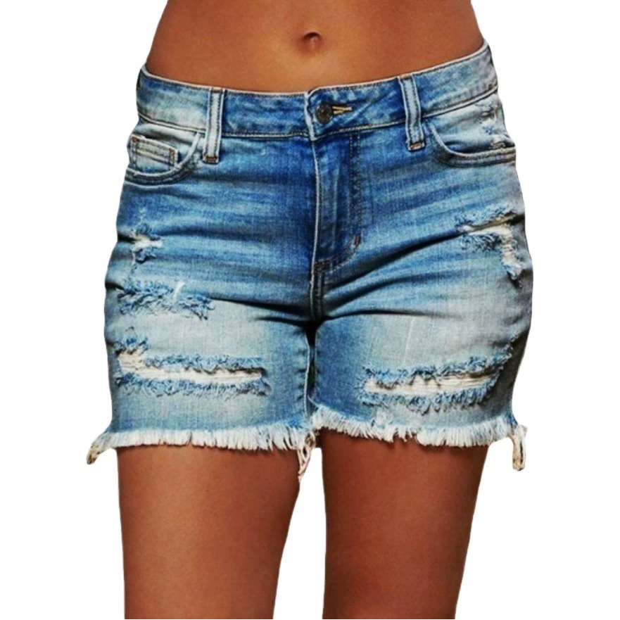 Amazon разорвал кисточкой женские высокие стрейч джинсовые шорты ebayWish супер горячие 112