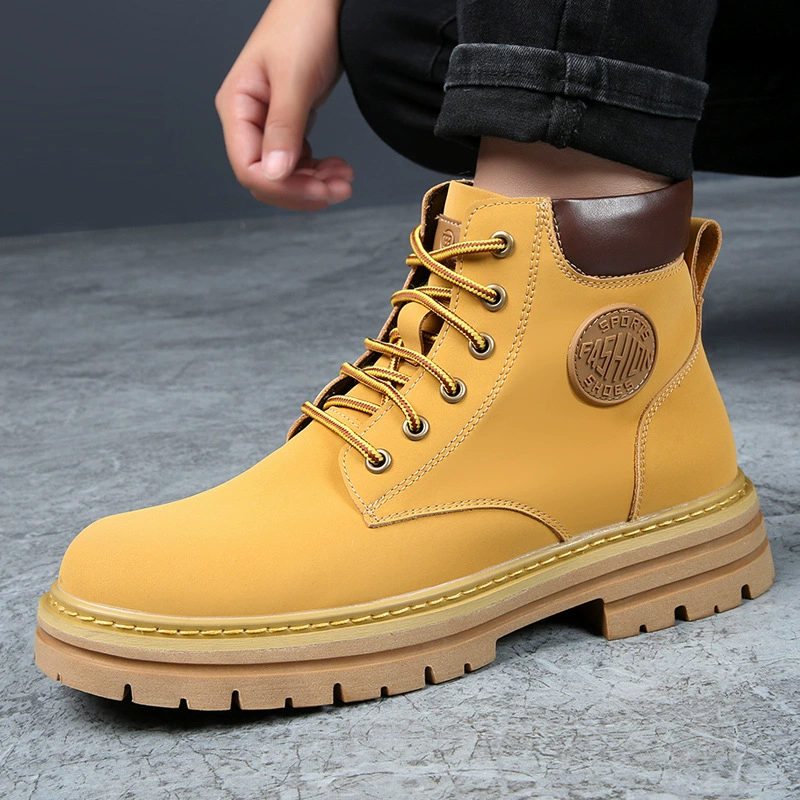 Зимние флисовые теплые ботинки Martens, натуральная кожа