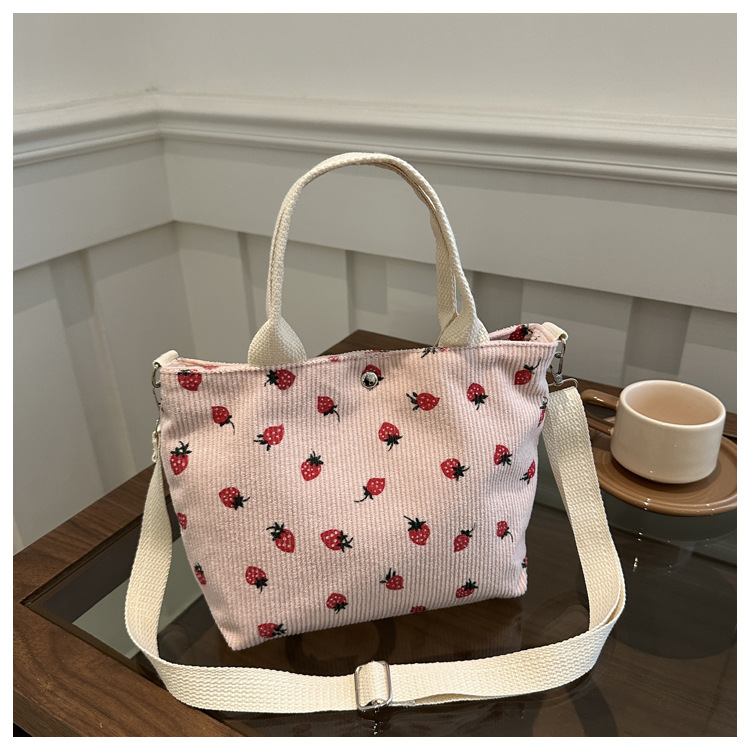 Canvas bag for women 2024 New large-capacity handbag, printed tote bag, niche design, artistic single-shoulder bag for work undefined