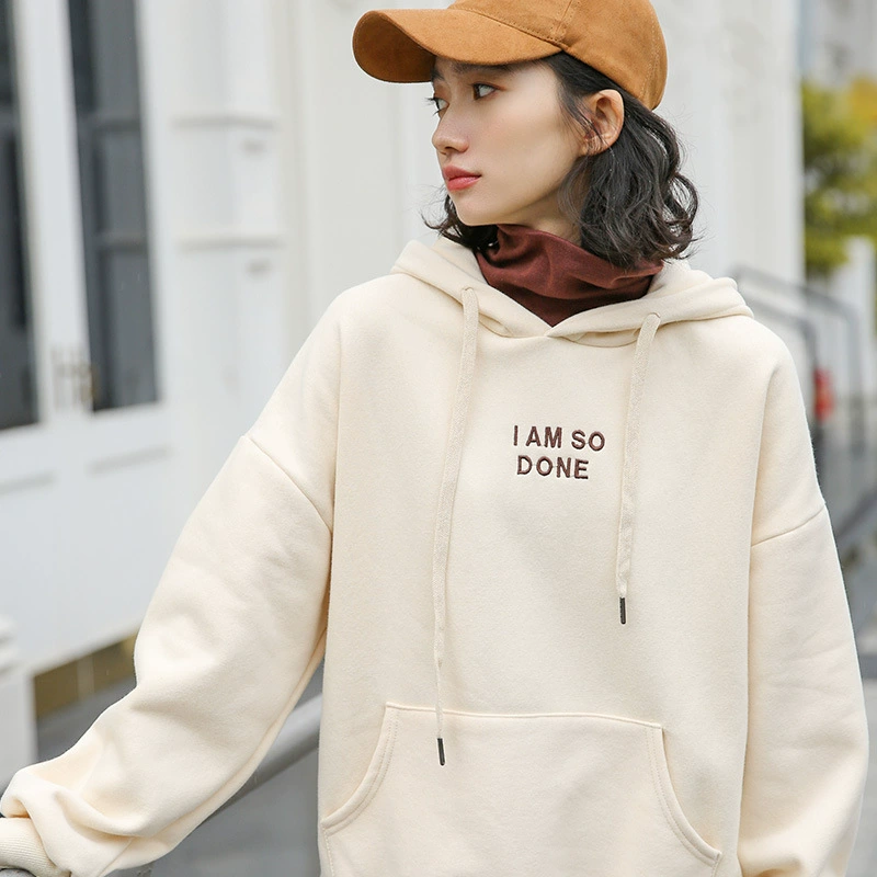 2021 осень-зима Настоящий корейский свитер с капюшоном из двух частей на флисовой подкладке