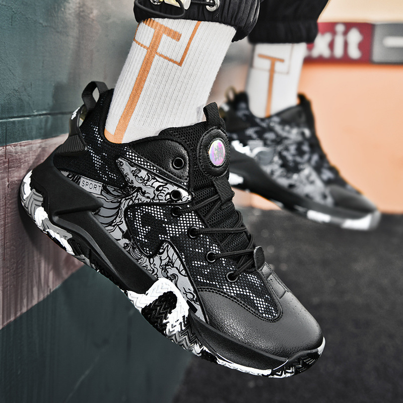 Cheap Basketball Shoes Men's Shoes New Summer Mesh Primary and Secondary School Students' Sports Shoes Cement Floor Practical Boots Sneakers