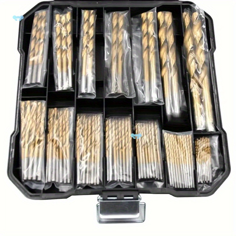 Titanium Coated Hex Shank Drill Bit Set A Set of High Speed