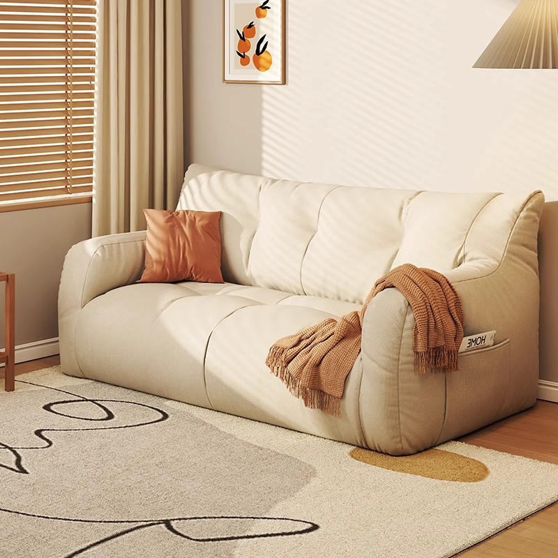 Sofá perezoso, cama y cama, sofá de tela doble individual, sala de estar, dormitorio, habitación de alquiler, apartamento pequeño, sofá recto
