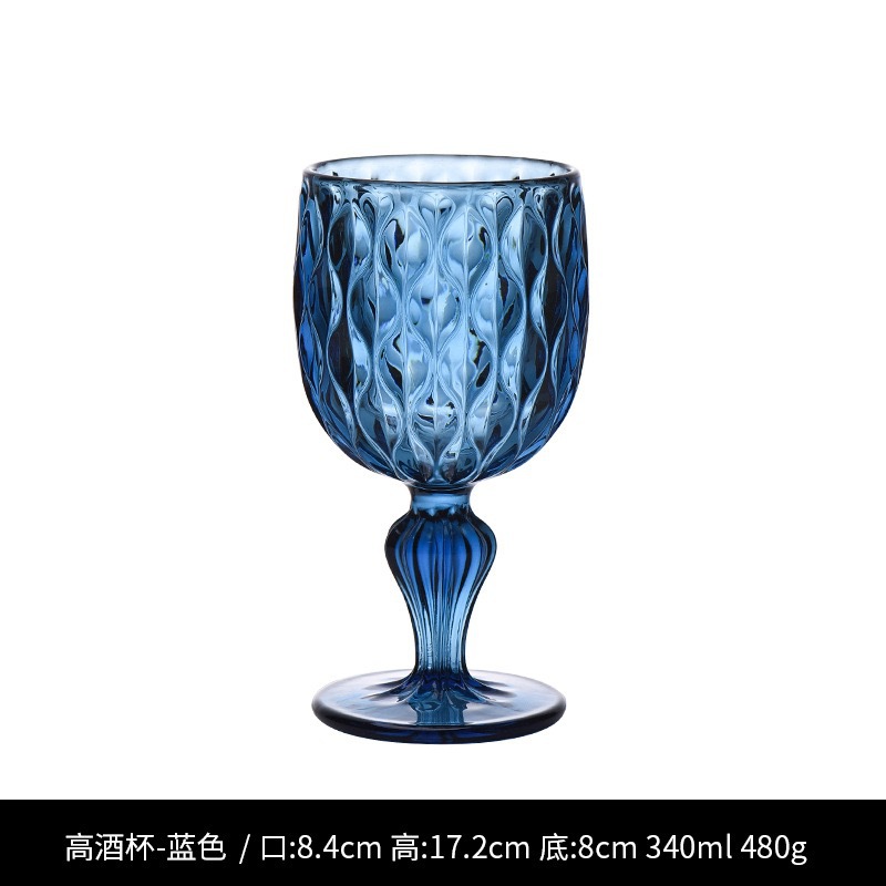Copa de vino azul de gota de agua (1 * 48)