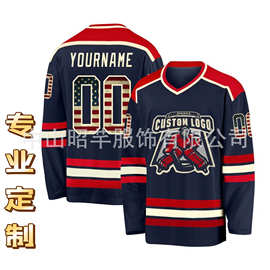 厂家定制美式冰球服长袖训练服队服男女款运动服曲棍球服装 定制