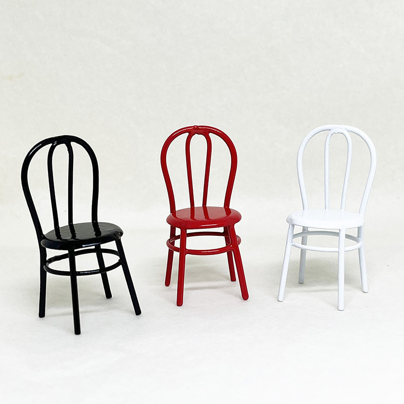 DOLLHOUSE doll house miniature simulation mini metal chair micro defects this link does not return or change