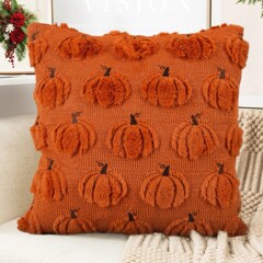 クロスボーダー新しいぬいぐるみ枕カバーカボチャゴースト刺繍ハロウィン装飾ソファ枕寝室のベッドサイド枕