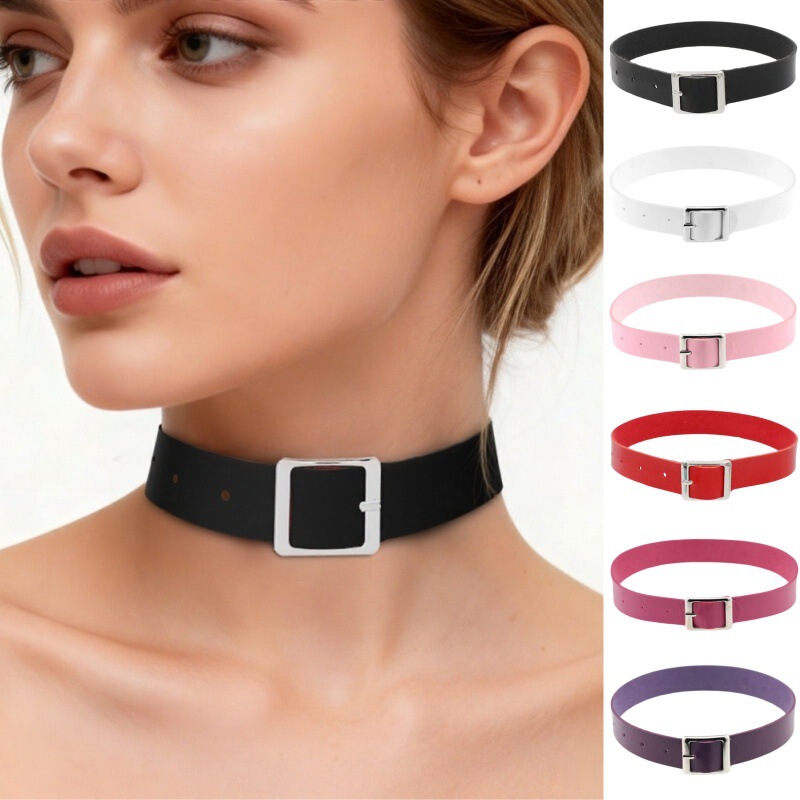 European and American Harajuku Punk Style Simple Leather Choker Y2K Rock Fashion Women's Street Accessories Necklace Manufacturer Wholesale European and American Harajuku Punk Style Simple Leather Choker Y2K Rock Fashion Women's Street Accessories Necklace Manufacturer Wholesale