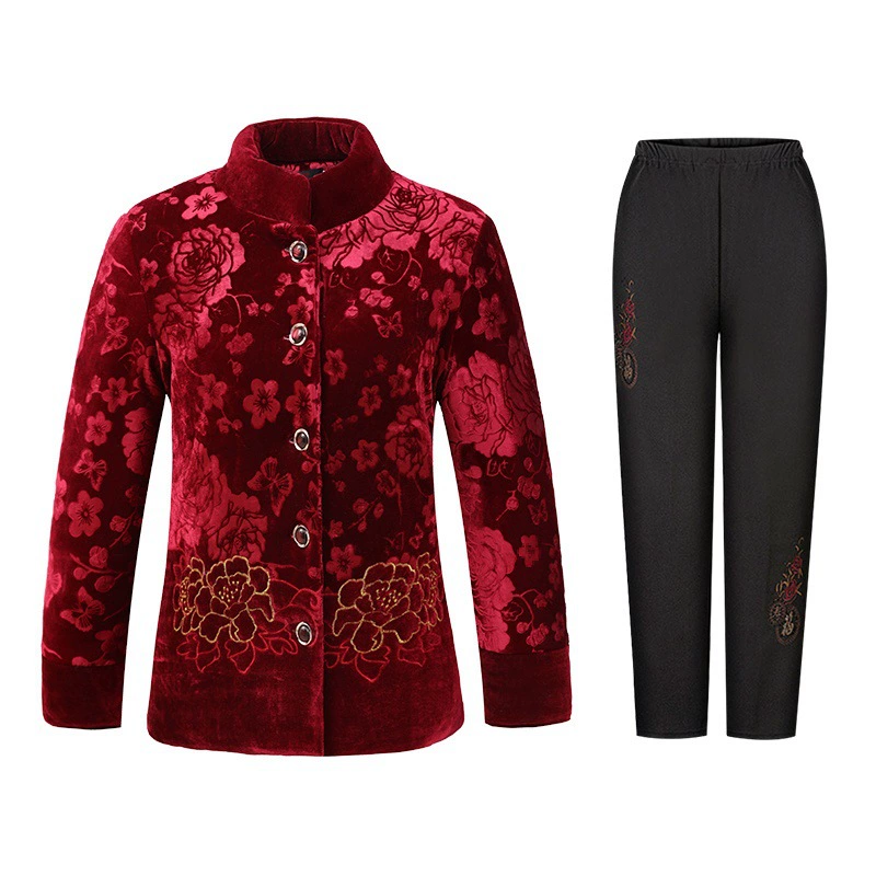 Warm down jacket, trench coat, 70 years, plus size