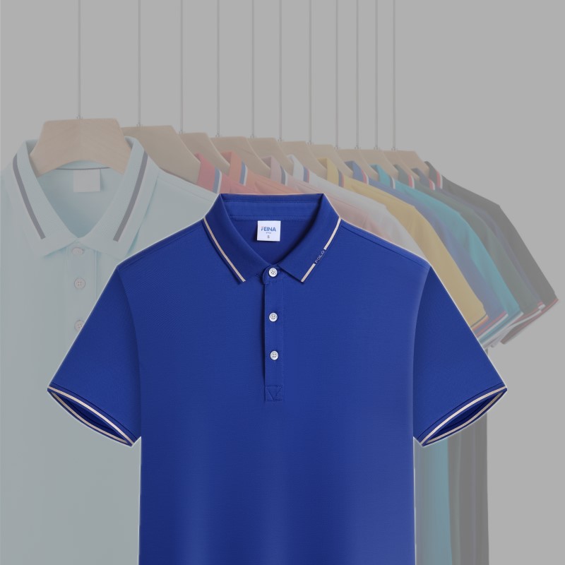 P45 ) 190g Short sleeved T-shirt man summer new pattern Lapel polo middle age T-shirt dad Summer wear jacket