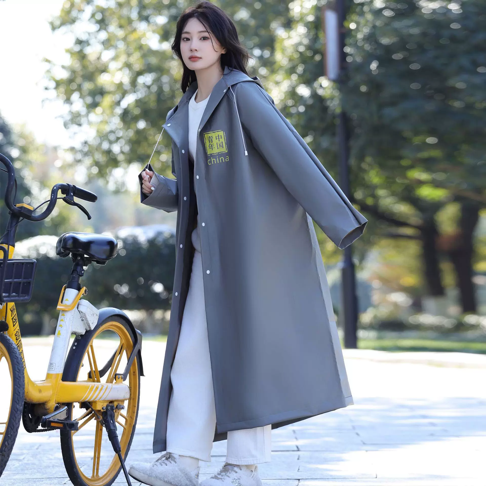 加厚EVA全身非一次性雨衣便携长款暴雨男女成人户外旅游雨披批发