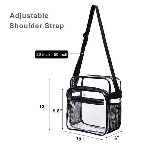 Manufacturer wholesale Amazon new PVC transparent crossbody travel portable shoulder backpack straps can be customized