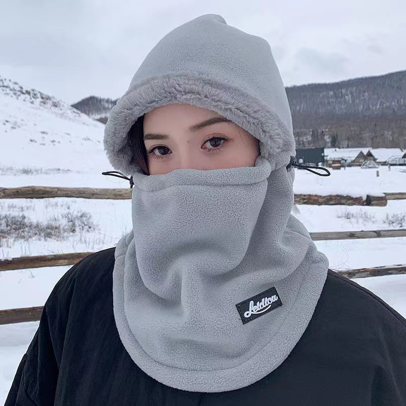 帽子女冬季新款围脖包头一体护耳电动车骑行保暖帽防风防寒骑行|undefined