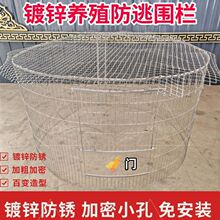 鸡鸭鹅镀锌围栏鸡鸽兔笼铁丝围栏宠物围栏可移动圆笼子圆形围鸡