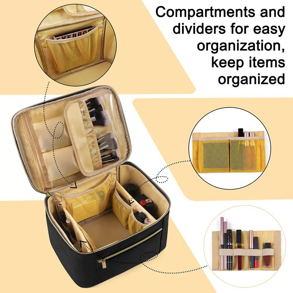 Polyurethane cosmetic bag, handheld shoulder bag, organizer bag, capacious waterproof bag, custom-made