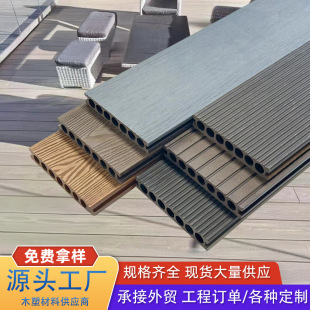 Foshan Factory Wholesale Plastic Wood Flooring Outdoor Villa Courtyard Garden Self-Laying Wood Plastic Flooring Anti-Corrosion and Wear-Resistant Flooring