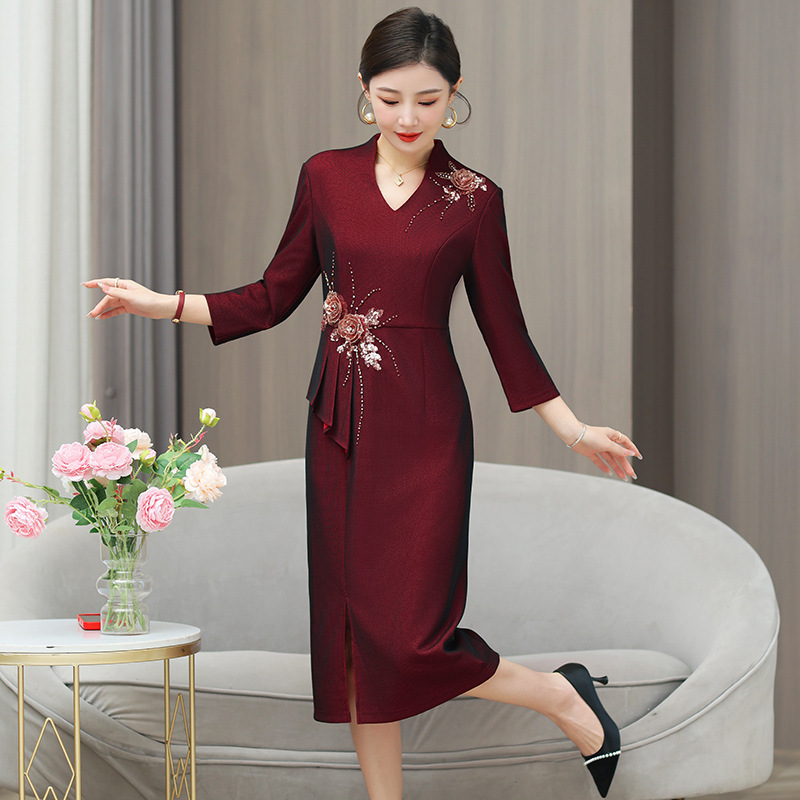 Yqwl5671 New Chinese Style Wedding Banquet Dress 2025 Autumn/Winter New Mother's Dress for Toasting with Mother-In-Law Yqwl5671 New Chinese Style Wedding Banquet Dress 2025 Autumn/Winter New Mother's Dress for Toasting with Mother-In-Law