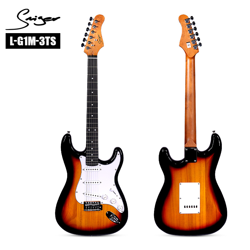 Factory wholesale ST electric guitar single pick -up machine Electric Guitar roast maple wooden piano neck 2