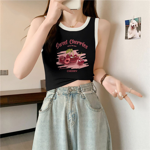 Camber vest for women's summer new style dopamine wear for a small man, sweet and spicy top