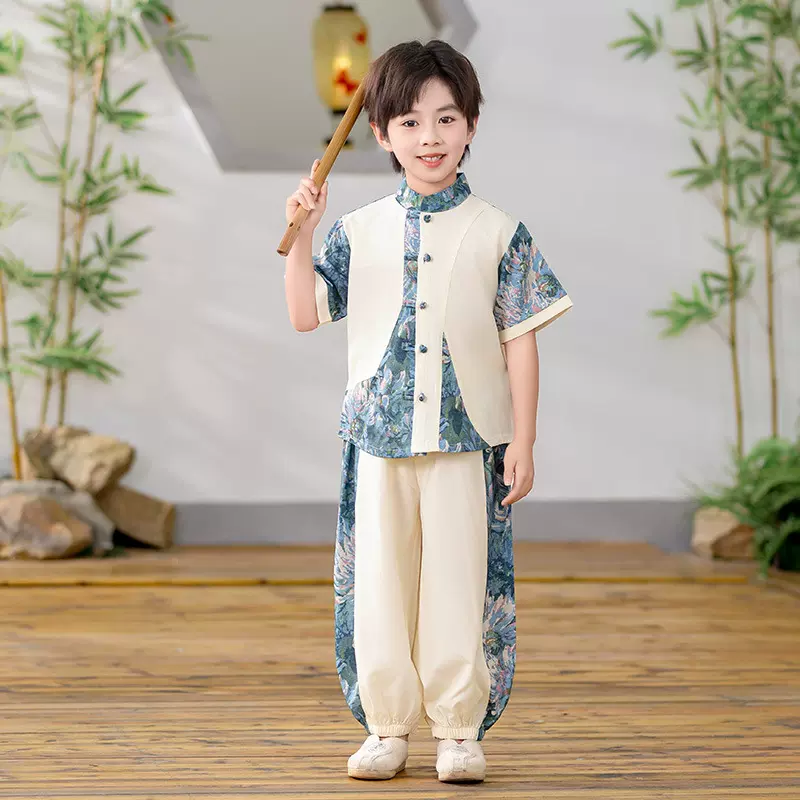 男童汉服夏季套装2025新款儿童国风唐装民族风新品新中式演出服潮