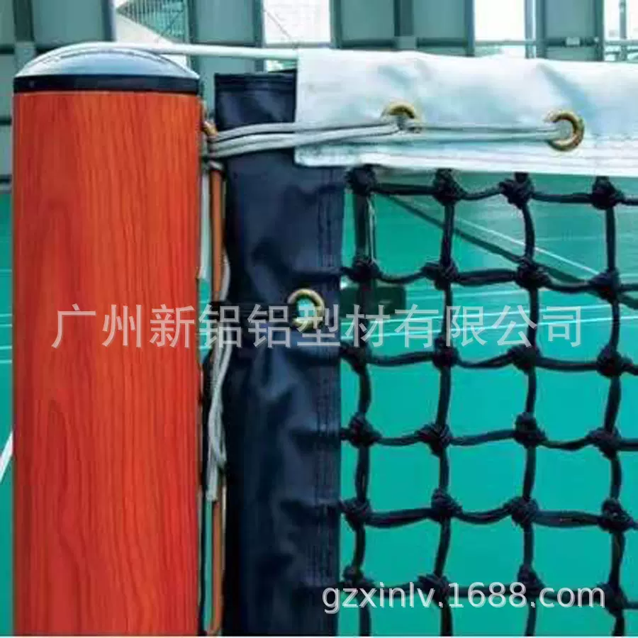 网球场红土球场户外比赛专用铝合金圆形球柱带全铜收紧器