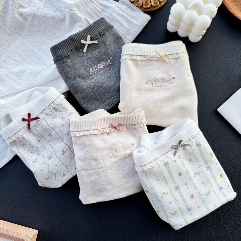 【 45-70kg 】3923 # Korean Style Ins~Elastic Large Cotton Printed Comfortable Small Boxer Hip-Covering Women's Underwear 【 45-70kg 】3923 # Korean Style Ins~Elastic Large Cotton Printed Comfortable Small Boxer Hip-Covering Women's Underwear