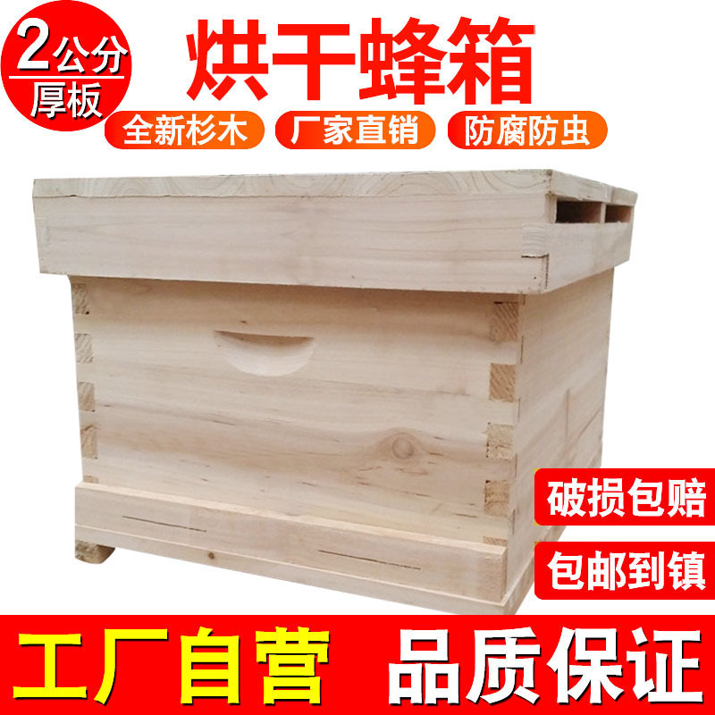 Colmenar de abejas conjunto completo de herramientas de apicultura, colmenar especial, caja de colmenar estándar de diez marcos de cera de abeto.