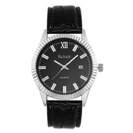 工厂直销Rclock男表跨境热销罗马刻度PU皮带石英表休闲日历腕表男