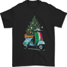 Christmas Scooter Xmas MOD Moped Mens T-Shirt 100% Cotton