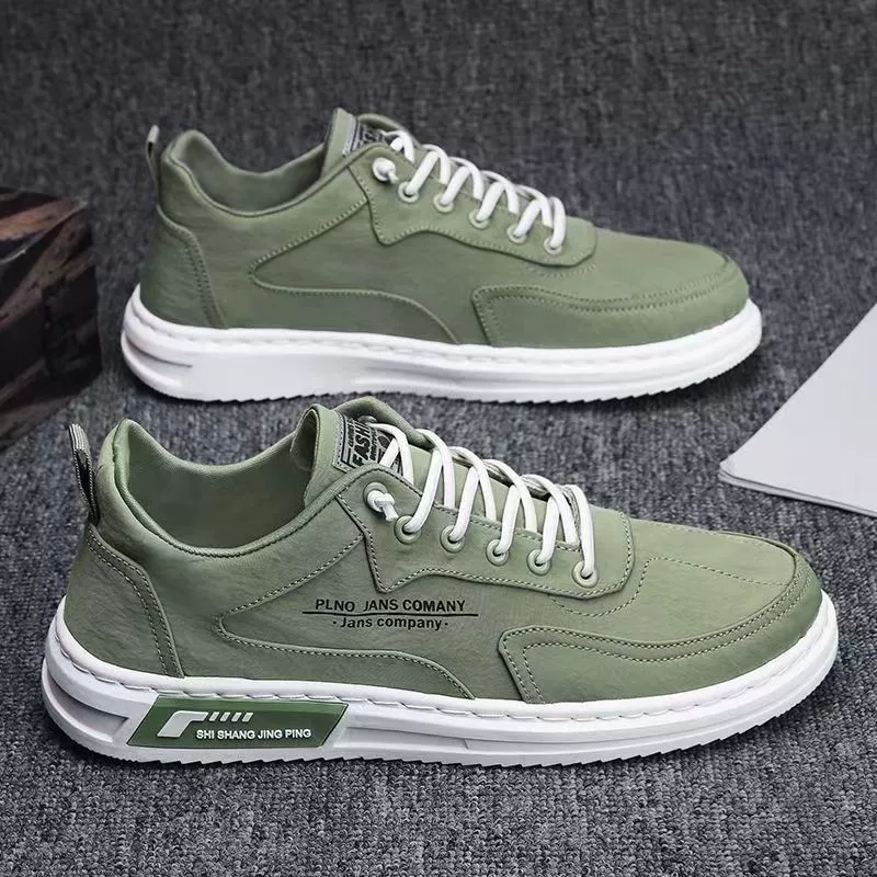 Summer men's new style breathable trendy versatile casual soft-soled ice silk canvas shoes sports non-slip wear-resistant plate shoes