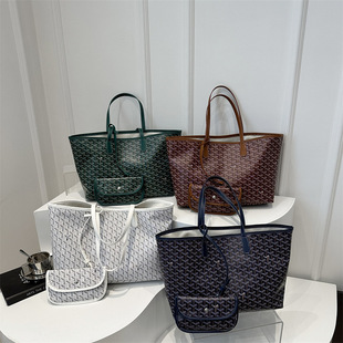 Dog Teeth Bag 2024 Autumn New Style Old Flower Bag Commuter Tote Bag Large Capacity Single Shoulder Women's Portable Mummy Bag
