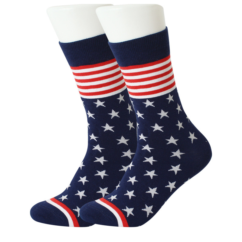 Comercio exterior ropa interior ropa de dormir calcetines divertidos para hombres día de la independencia regalos novedades