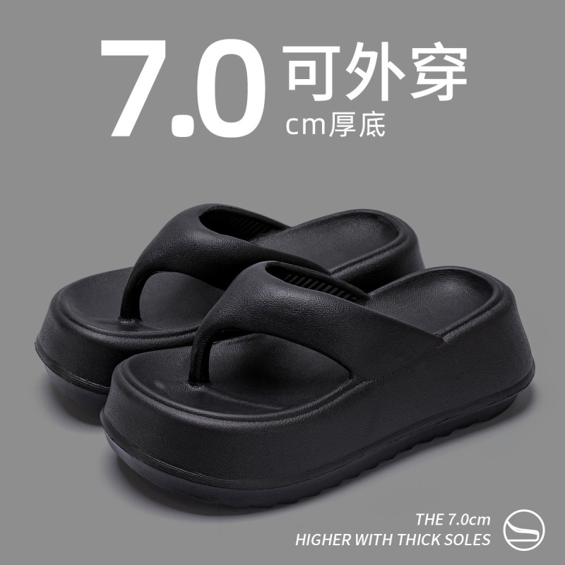2026 New Summer Thick-Soled Slippers for Women, Casual Versatile Fashion Non-Slip Soft-Soled Sandals for Outdoor Wear, Height-Increasing Slippers
