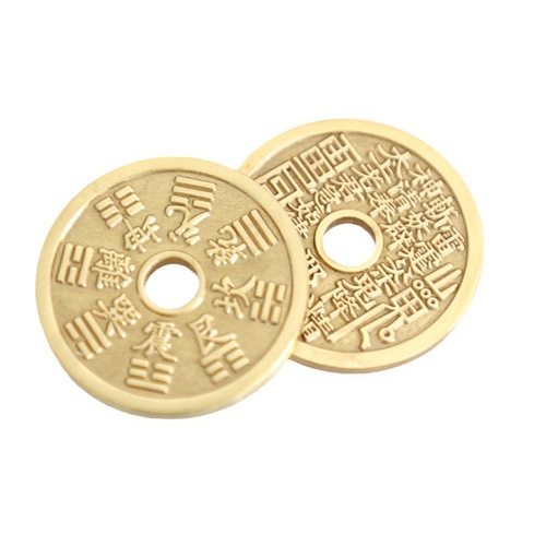 Pure copper mountain ghost money, antique money, pure copper large and small household antique money, evil spirits money, gossip coins