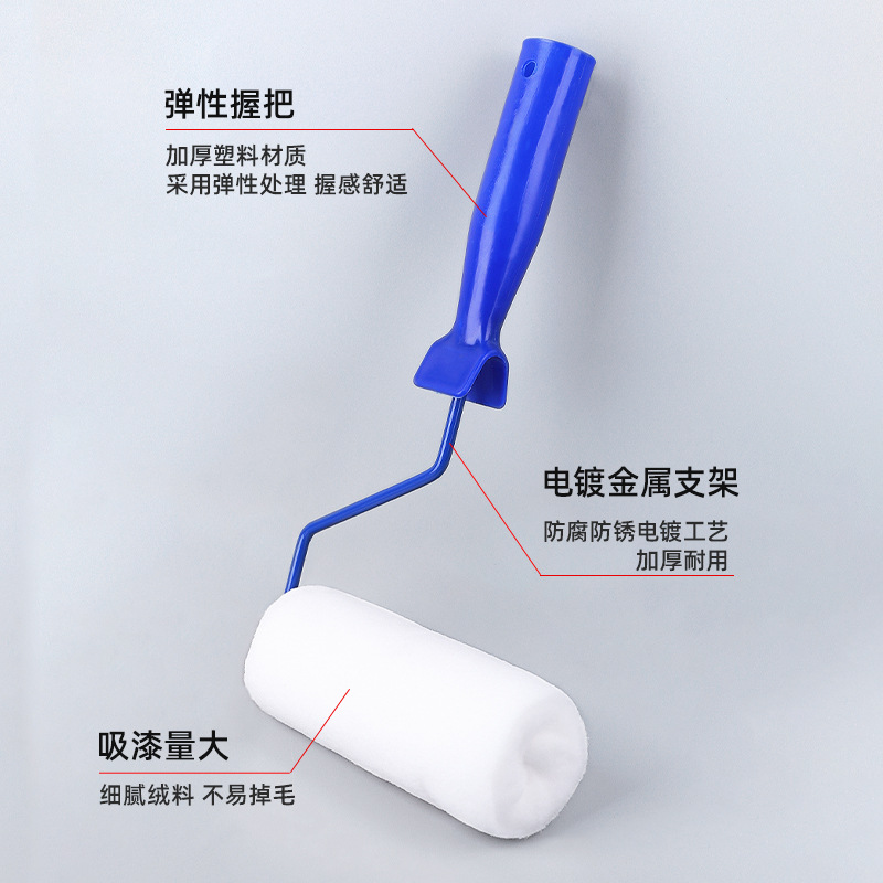 Venta al por mayor sin callejones sin salida, cabello fino, corazón rodante, cabello fino para el hogar, 4 pulgadas, 6 pulgadas, 7 pulgadas, 9 pulgadas, pintura, mango de rodillo se puede reemplazar