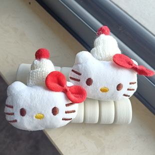 Hat Kt Cat Door Handle Cartoon Cute Girl Heart Protective Cover Anti-static Anti-freezing Anti-collision Door Handle Protective Cover