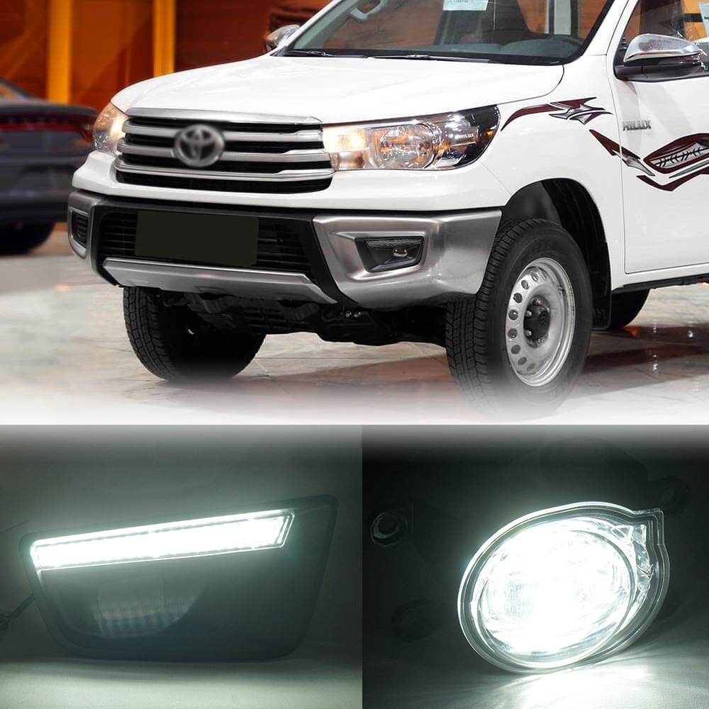 Aplicable a Toyota 20 - 22 años nuevo Hercules REVO LED conjunto de lámpara de niebla delantera luz diaria luz de barra frontal