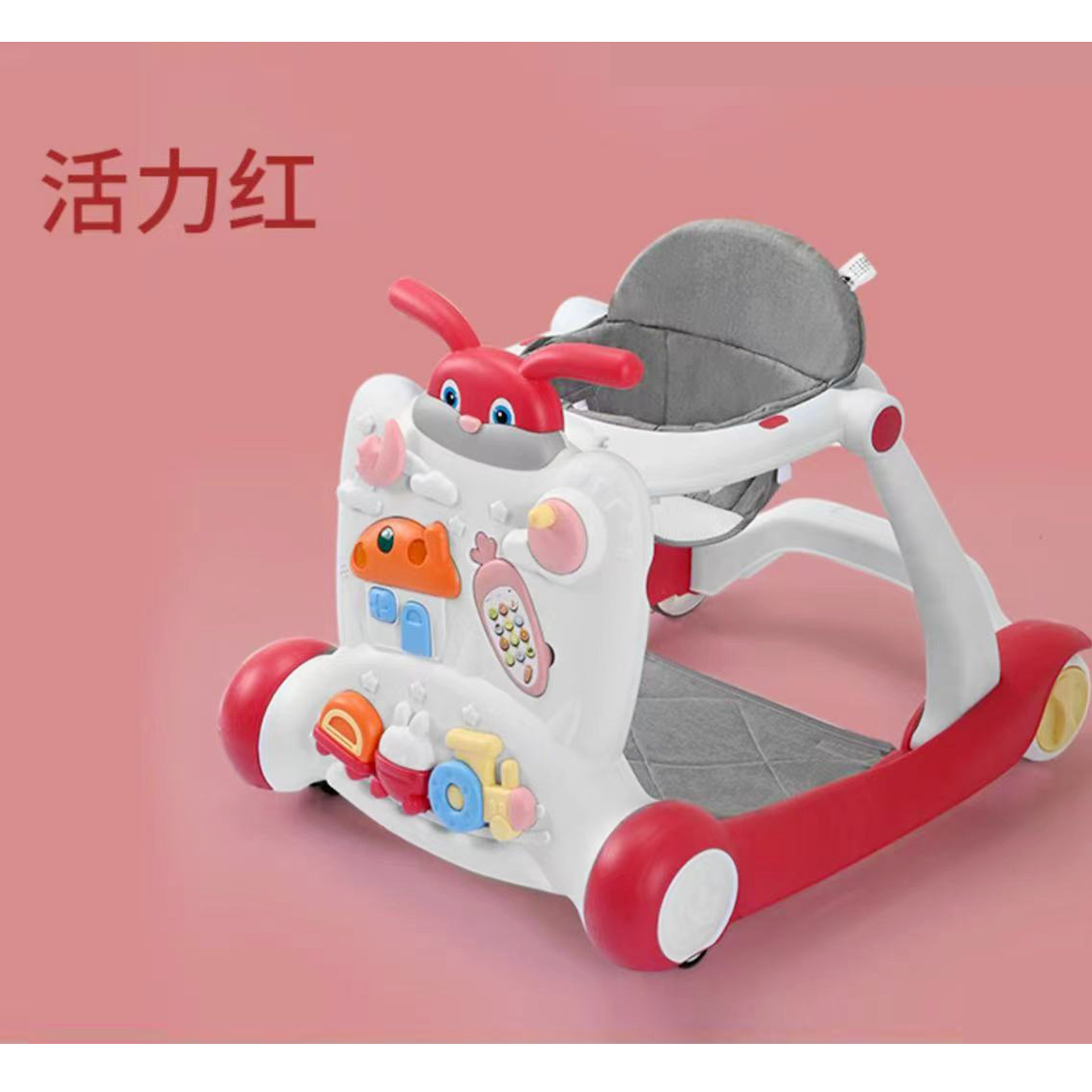 All-Plastic High-End Musical Toy Baby Walker, Two-In-One Musical Walker to Aid Walking, Prevents O-Shaped Legs