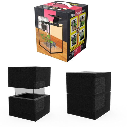Fish tank desktop small tank aquarium water plant small  new cross-border ornamental fish creative glass tank