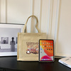 Fashionable shopping bag to go out suitable for men and women, linen bag, Korean style