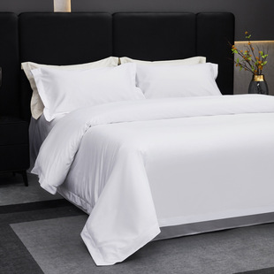 Five-Star Hotel Bedding Four-Piece Set Pure Cotton Bed Sheetss and Quilt Covers Hotel Special B&B White Linen Bedding