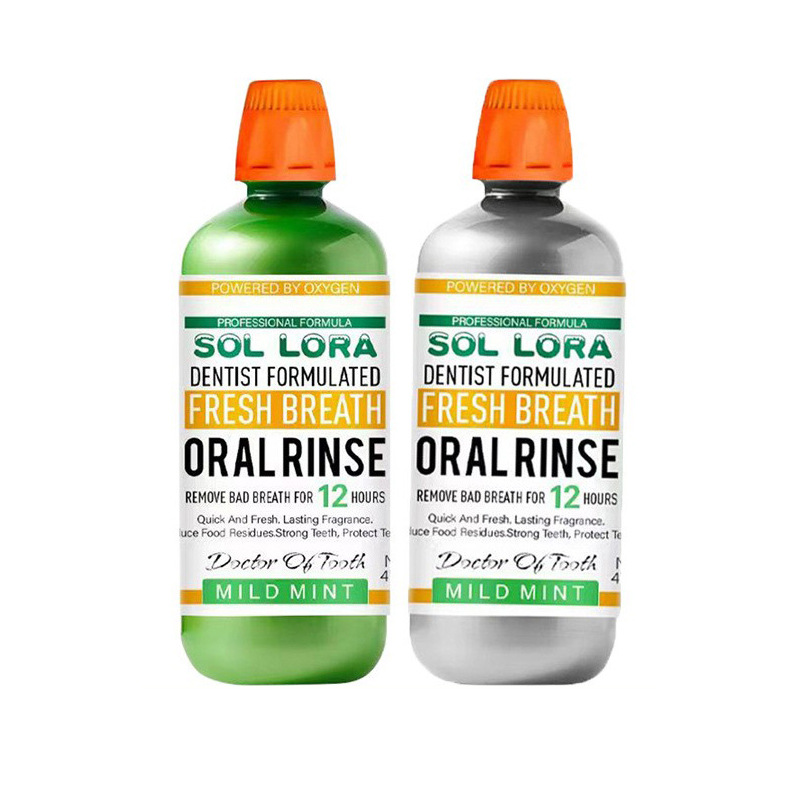 Transfronterizo comercio exterior Inglés versión 478ml enjuague bucal suave refrescante y duradero para aliento una enfermería capilar