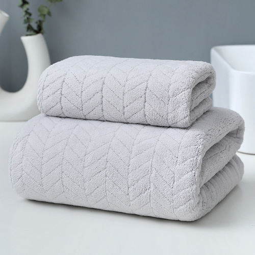Coralline velvet towel manufacturer wholesale wheat ear adult thick home use quick-drying face towel dropshipping embroidery logo